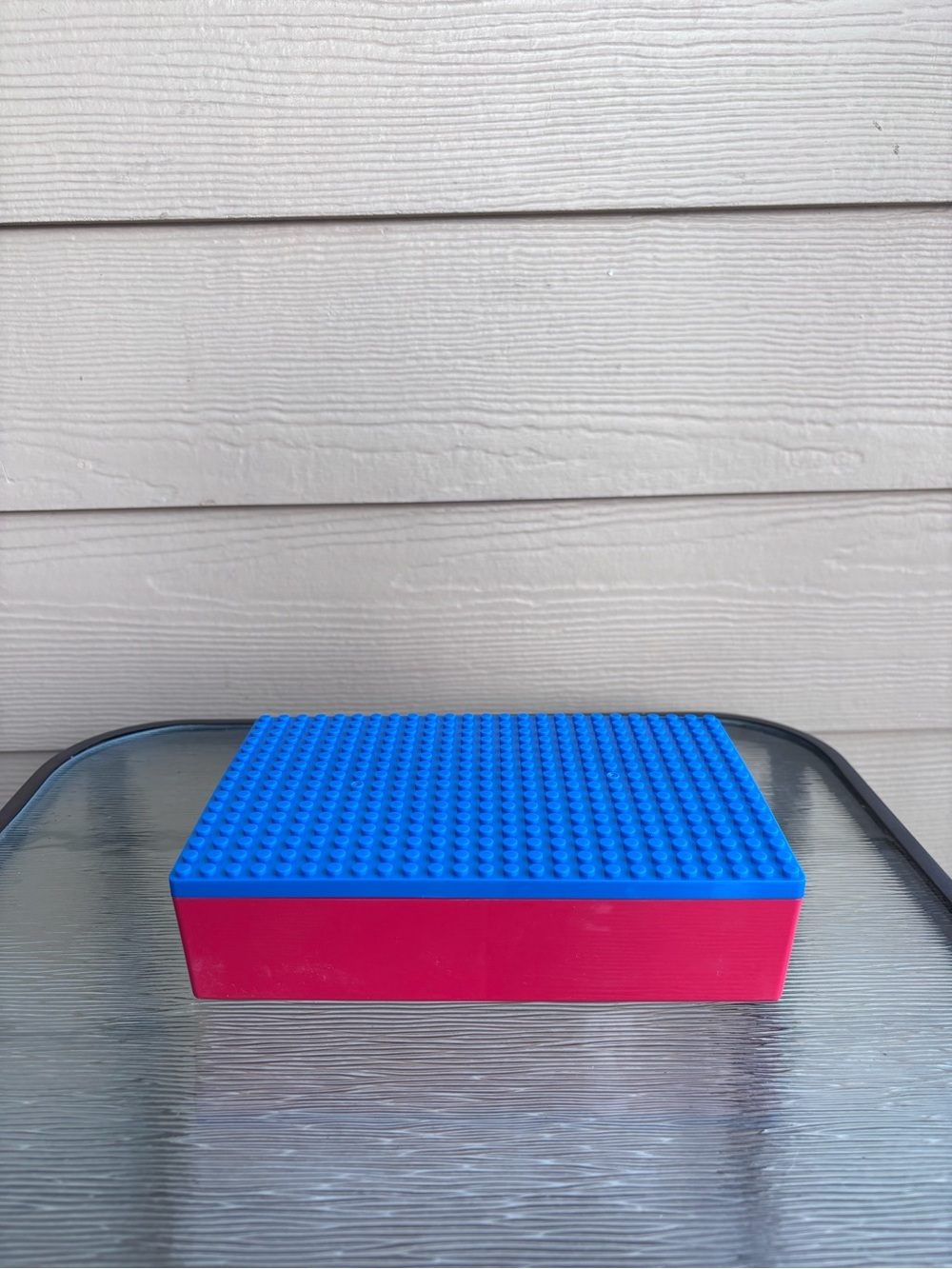 Red and Blue Lego Compatible Storage Brick Organizer